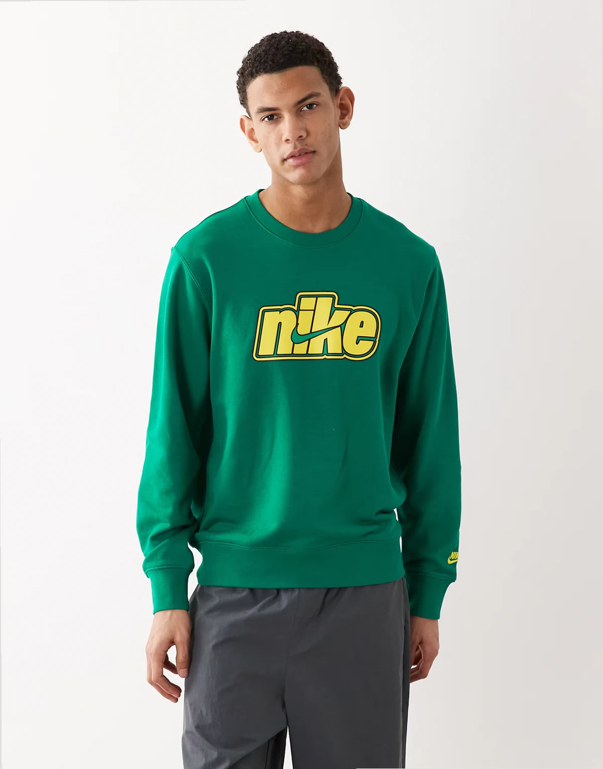 Club crew neck sweatshirt in green