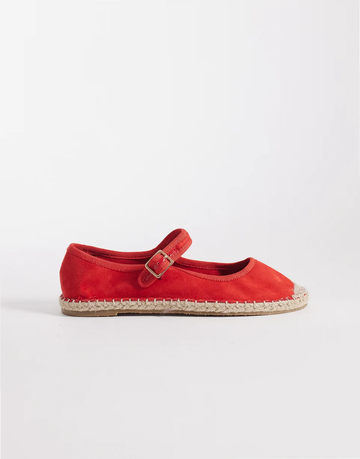 – Jasmine – Espadrille-Ballerinas im Mary-Jane-Stil in Rot