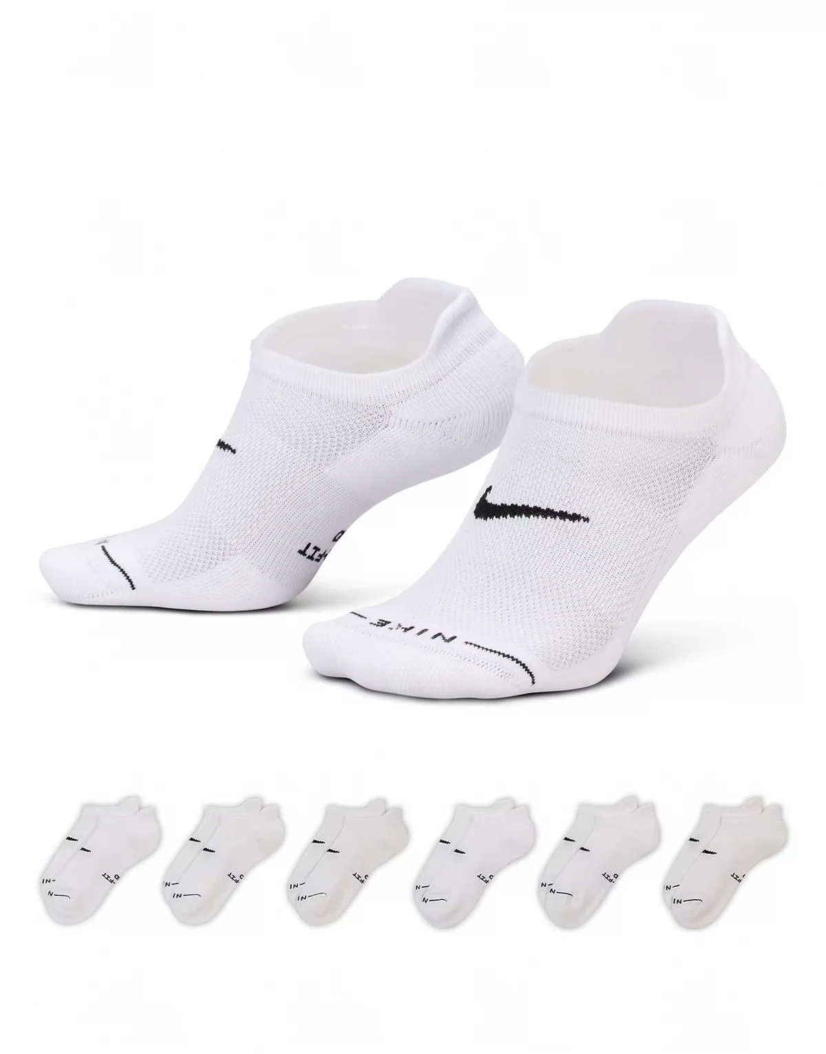 Everyday Plus 6 pack sneaker socks in white
