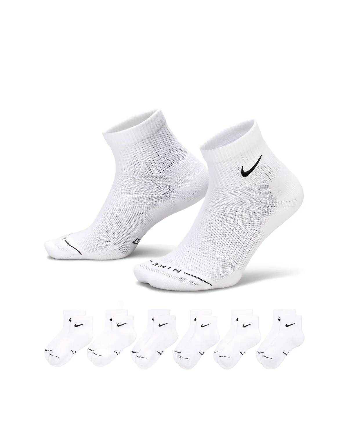 Everyday Plus 6 pack ankle socks in white