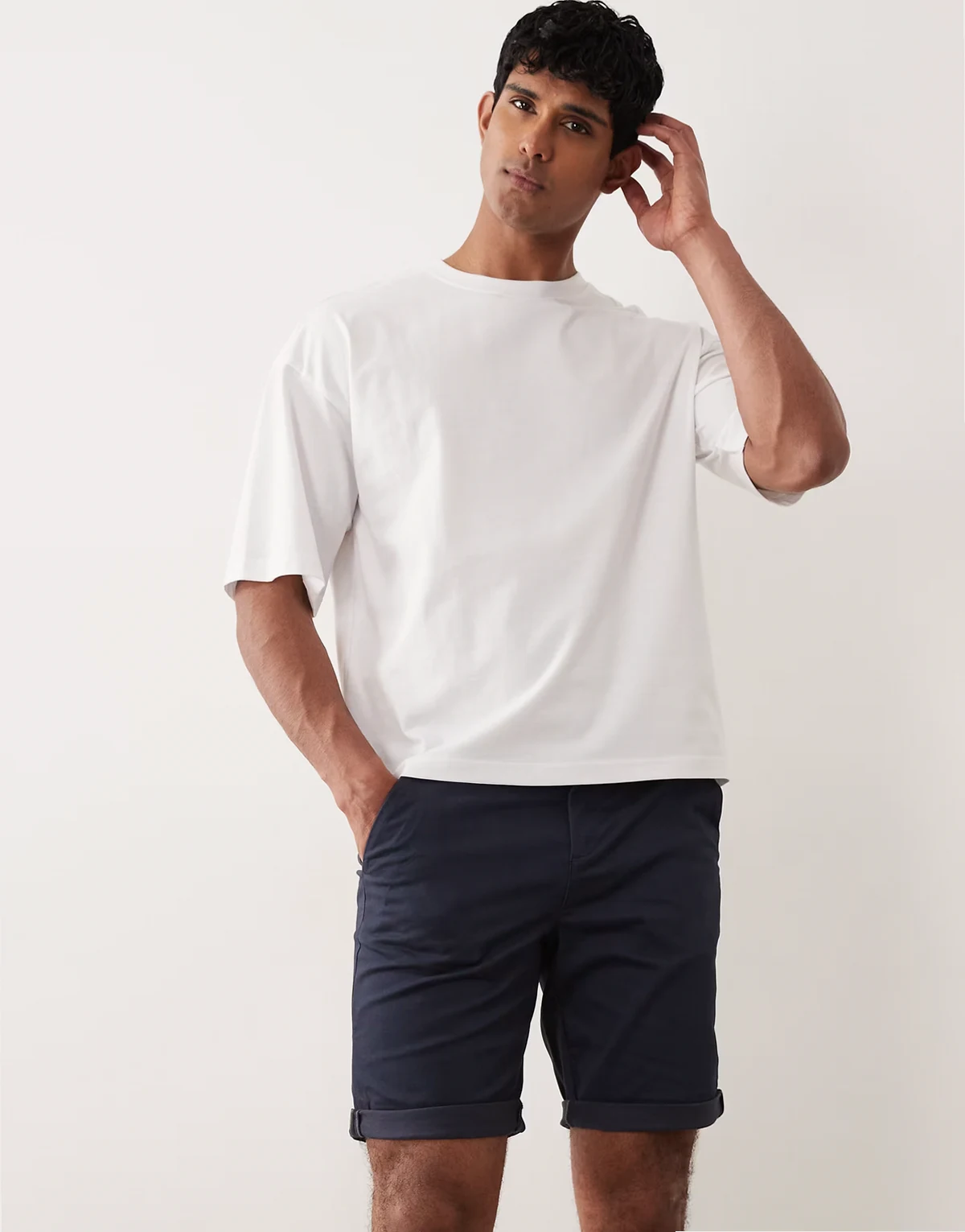 – Regular-Fit-Chino-Shorts in Dunkelblau