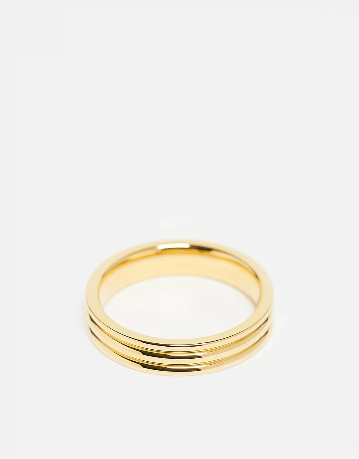 triple band ring in 18k gold plated waterproof stainless steel