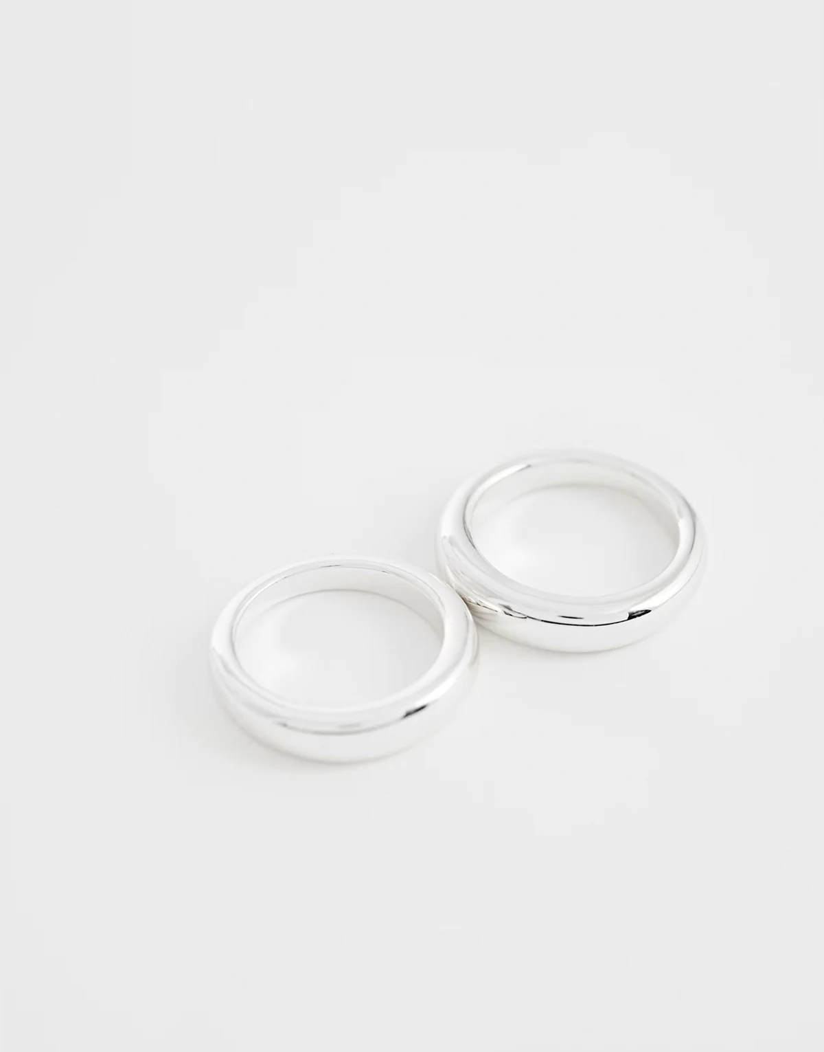 double stacking ring in silver
