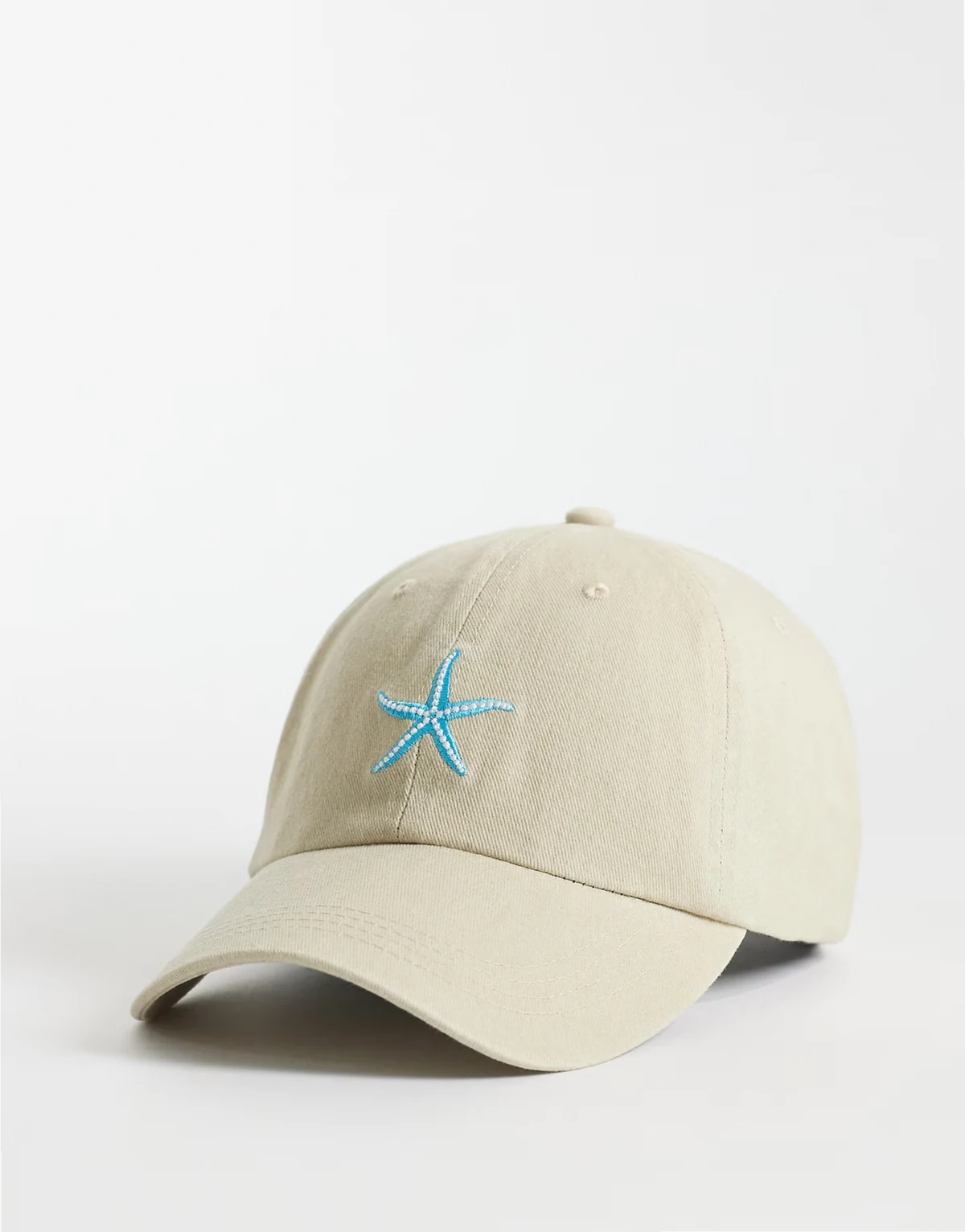 starfish motif cap in washed stone