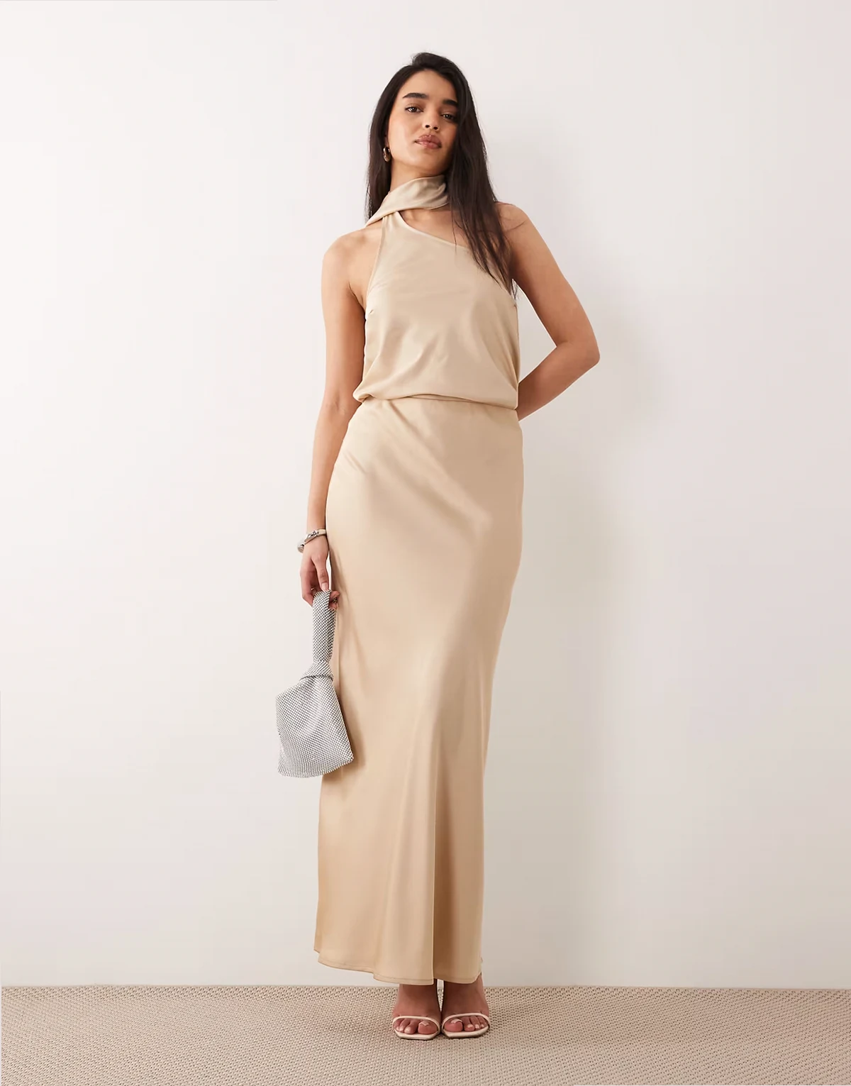 maxi skirt in beige - part of a set