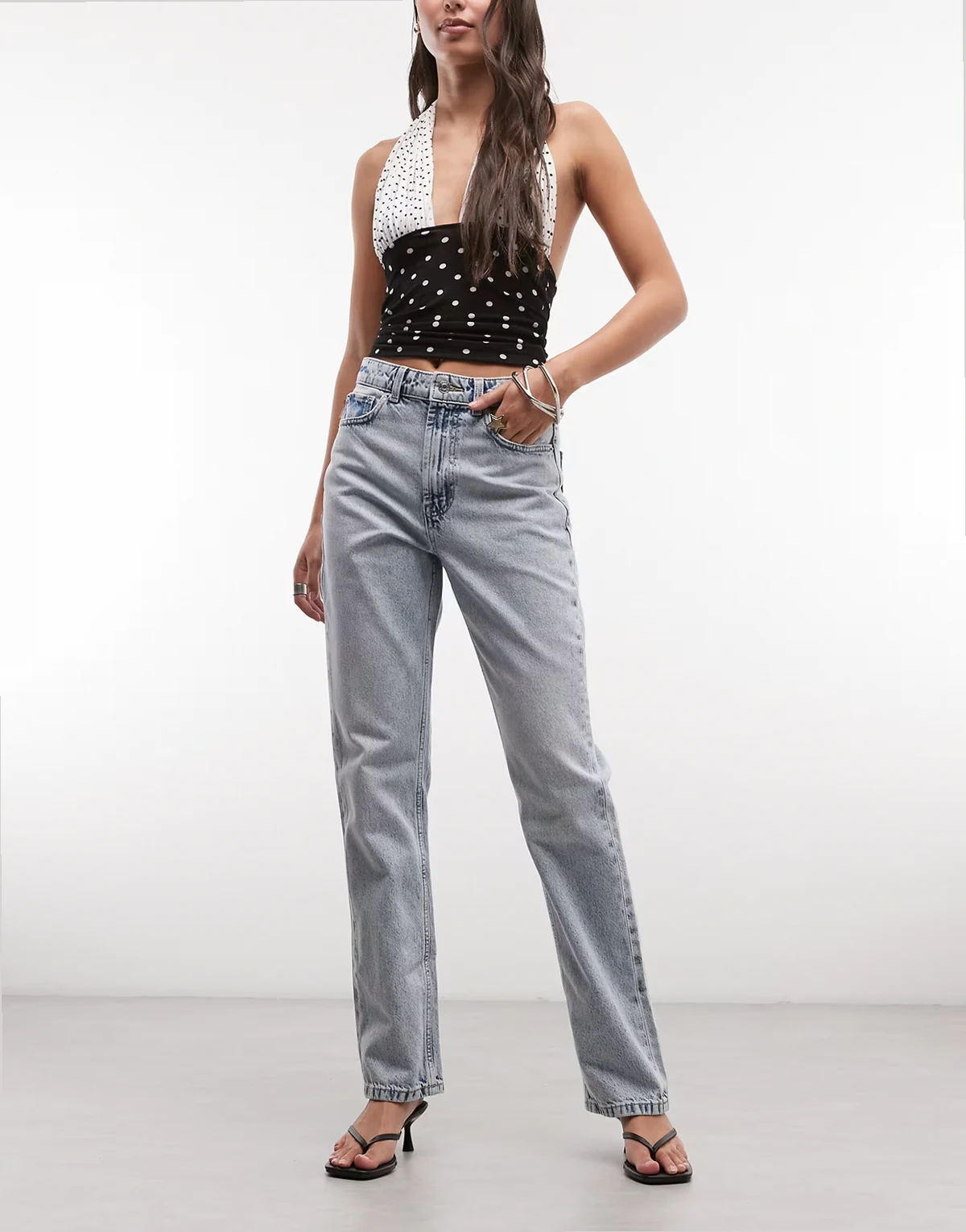 90s straight jeans in lightwash
