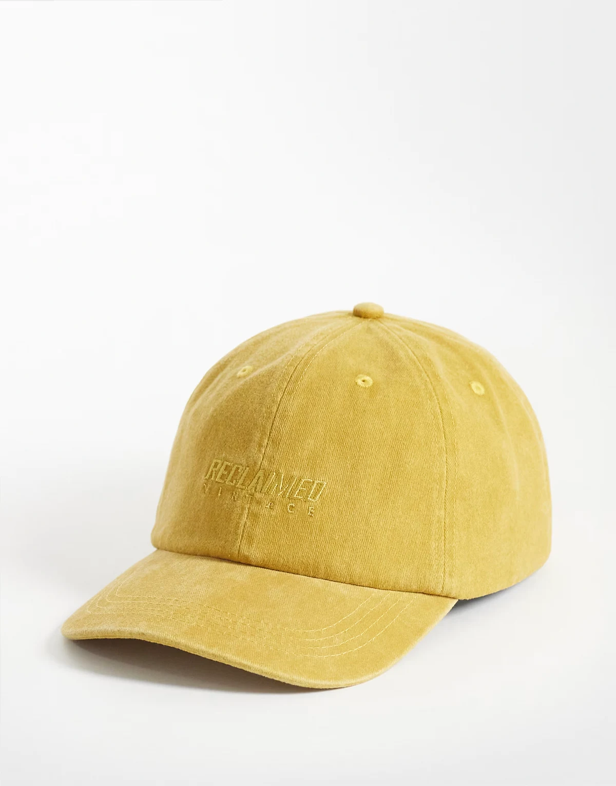 Unisex logo cap in mustard