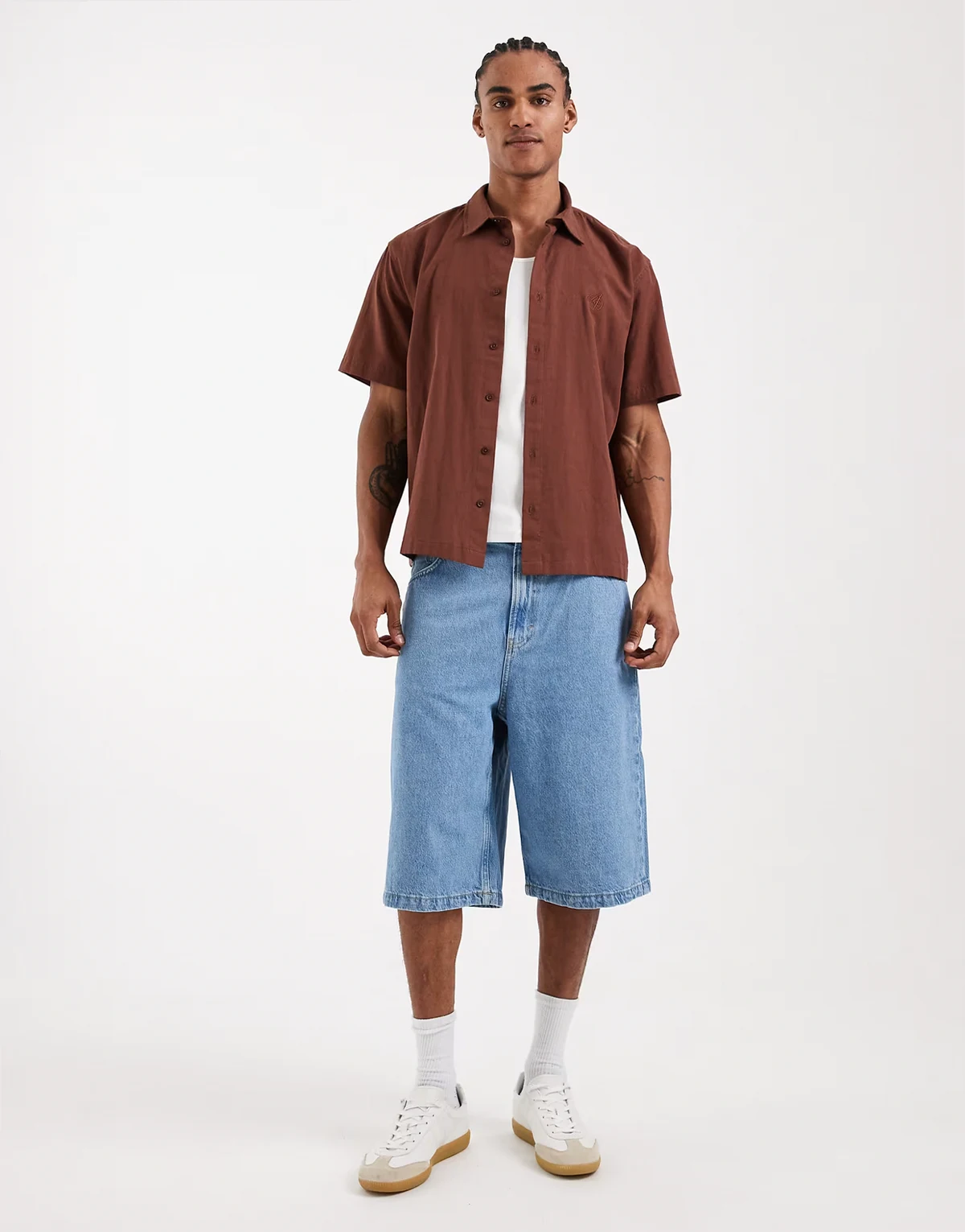– Superweite Jorts in Stealers Blue