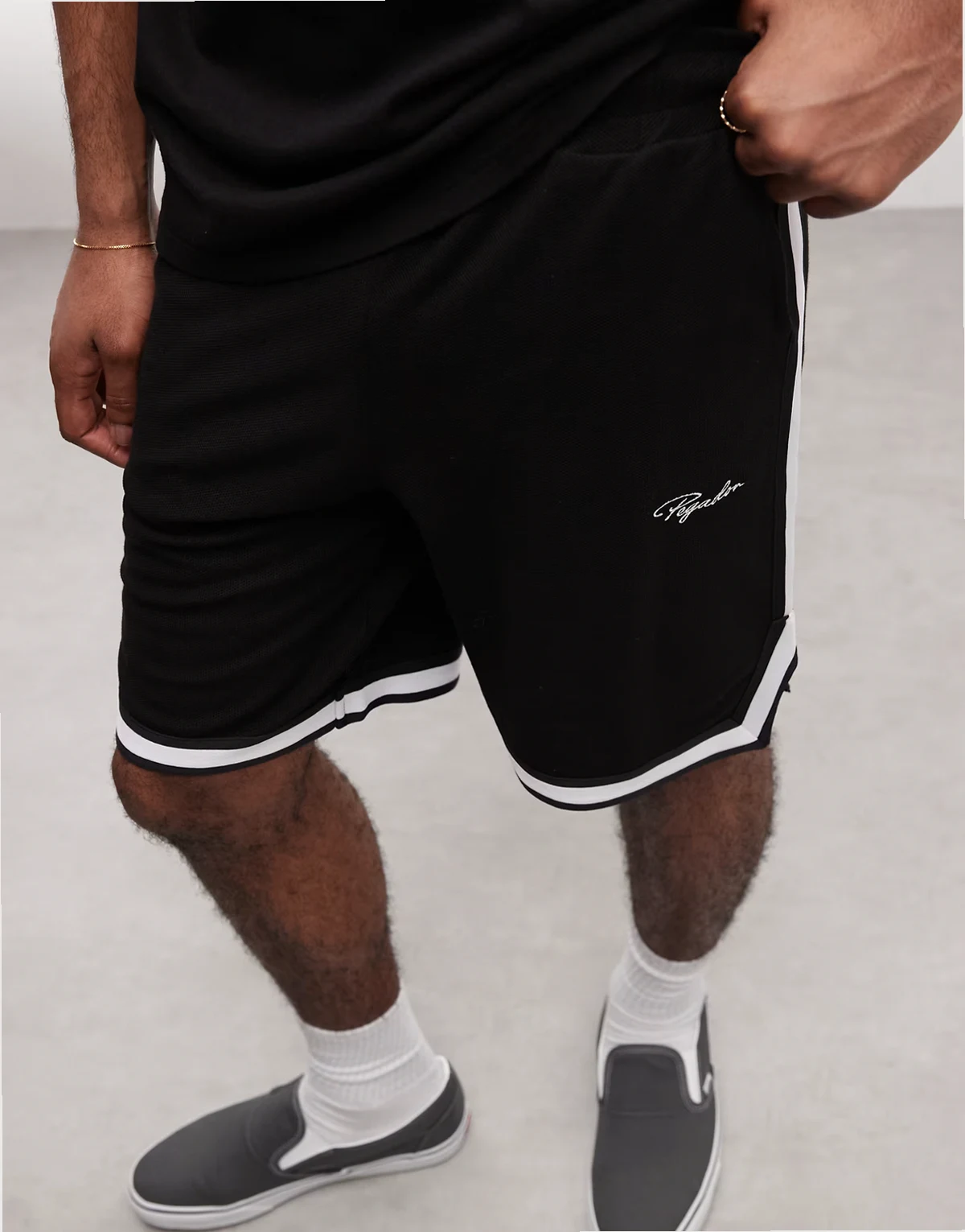 Signar piqué basketball shorts in black