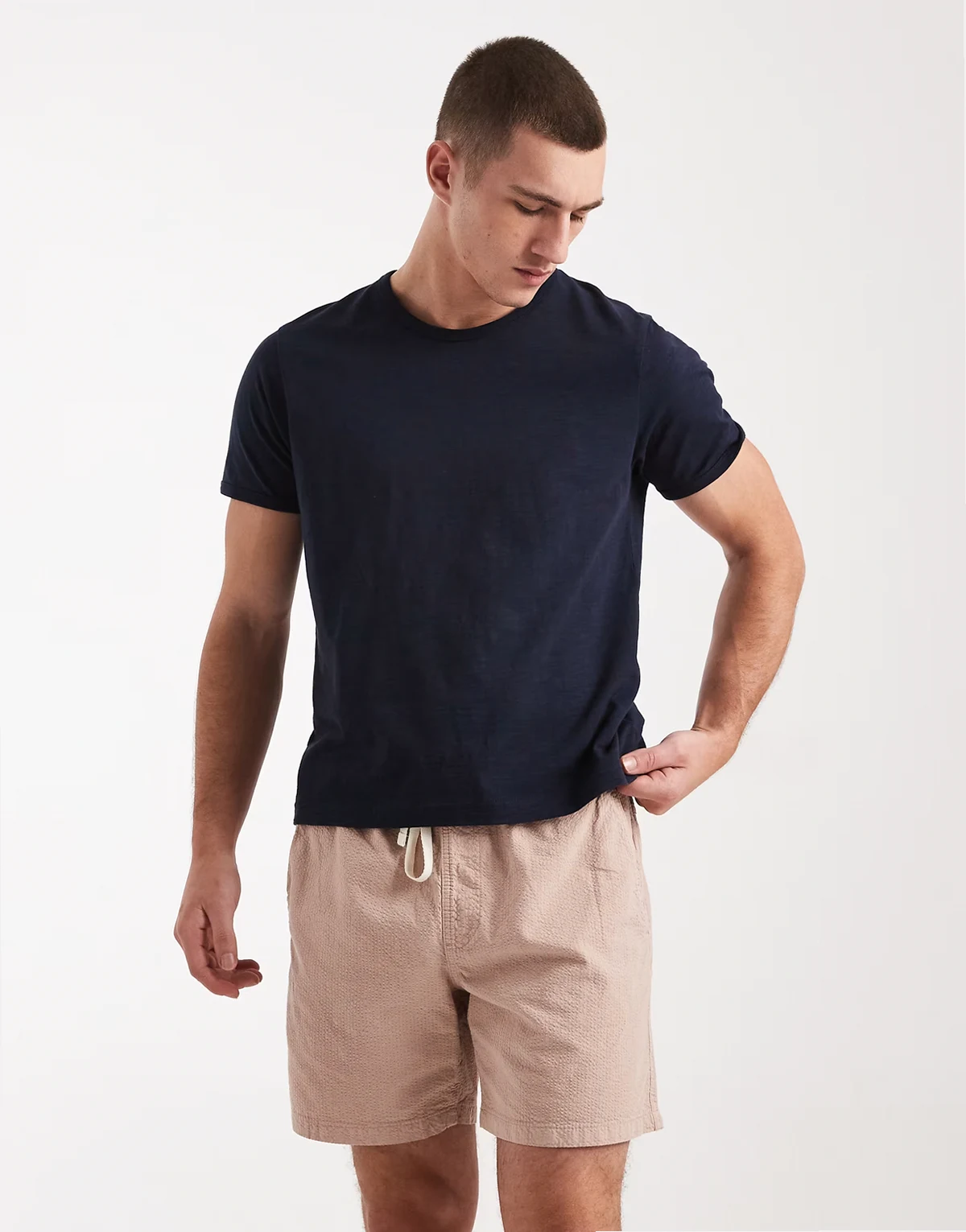 easy shorts in dusty clay