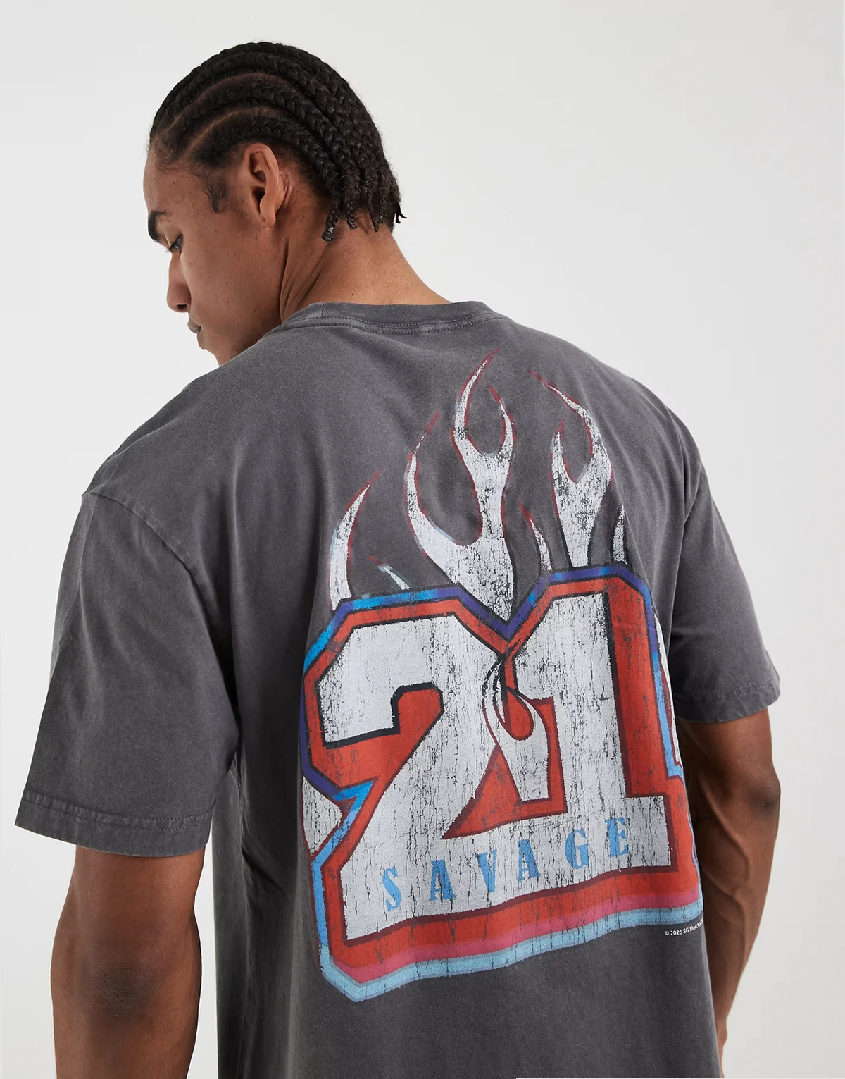 – 21 Savage – Kastiges T-Shirt in Schwarz