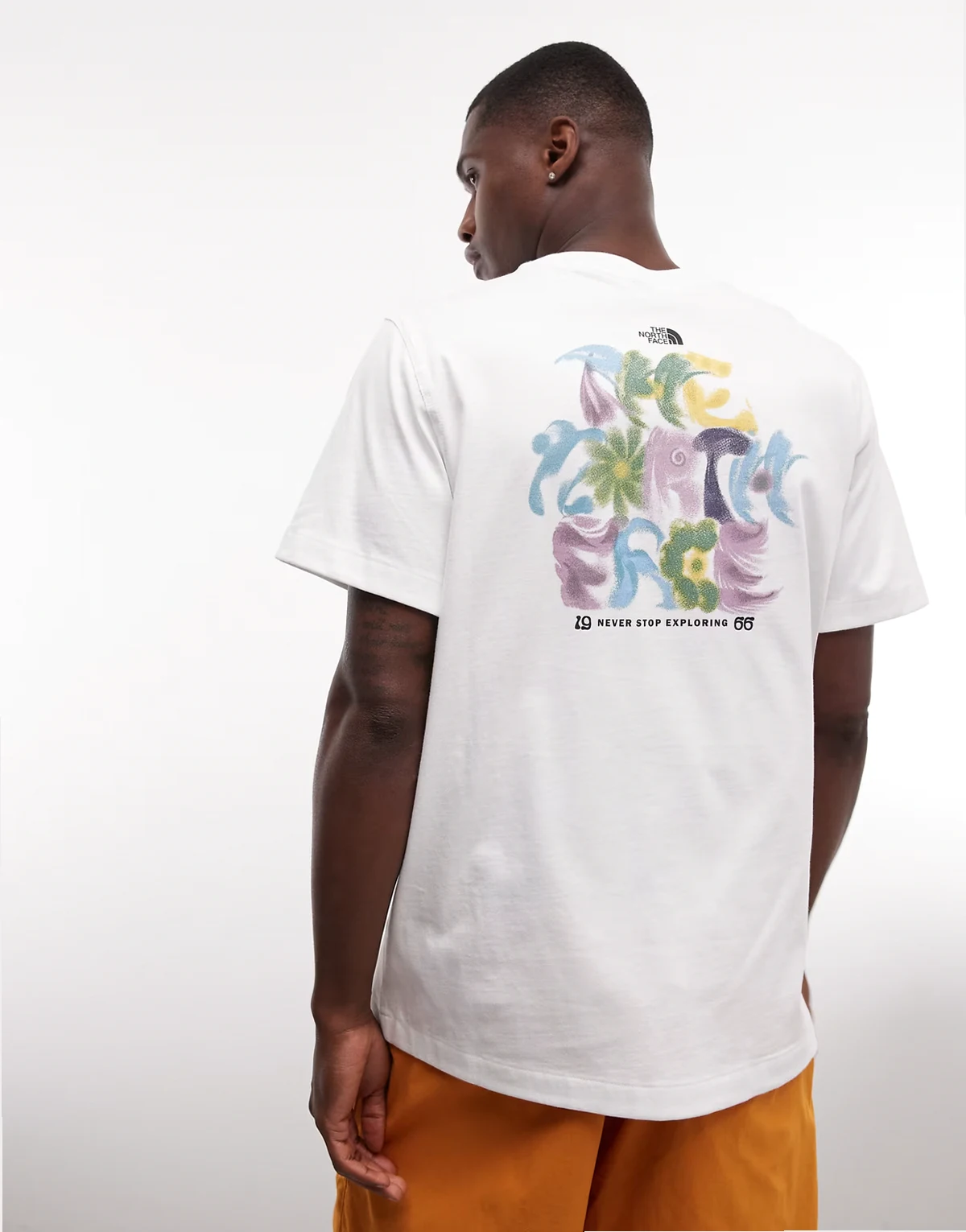 1966 relaxed back graphic T-shirt in white